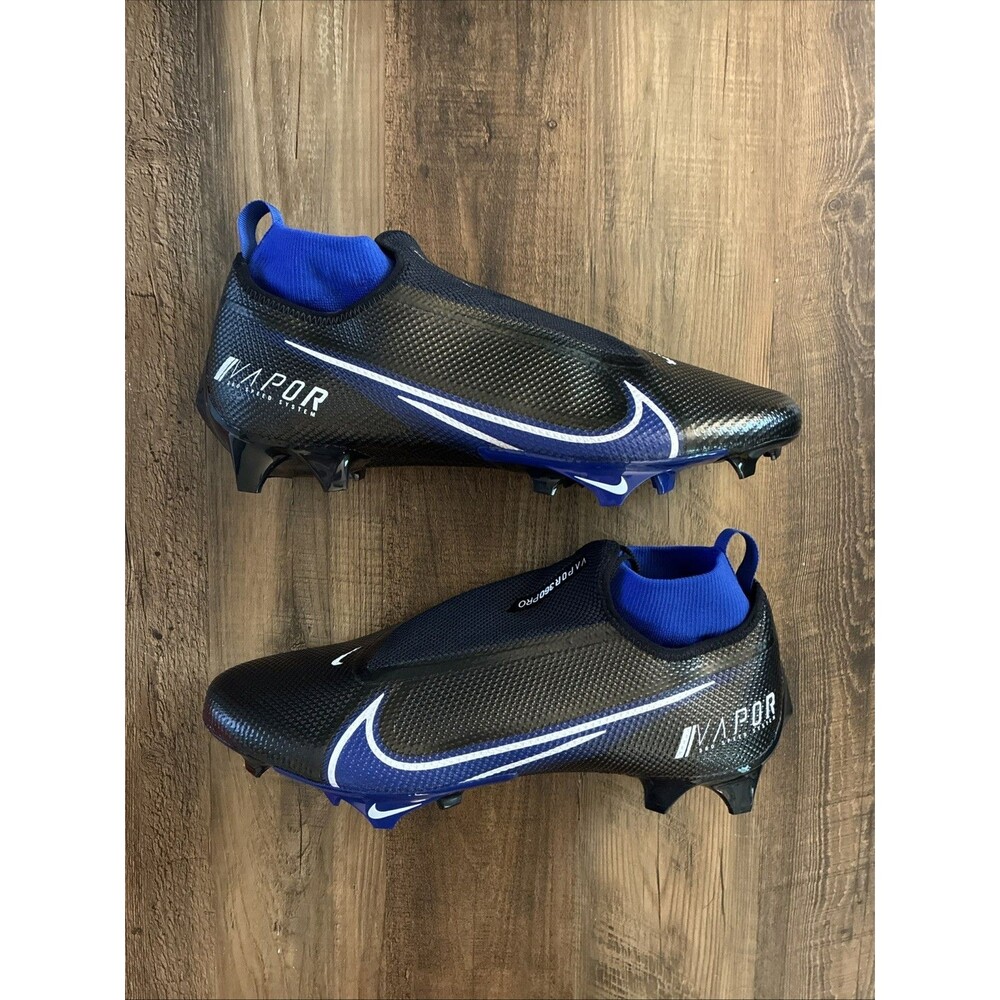 Nike Vapor Edge Pro 360 Black Blue Men Size 14 Football Cleats CV6345-002